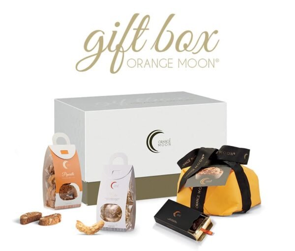 gift box orange moon