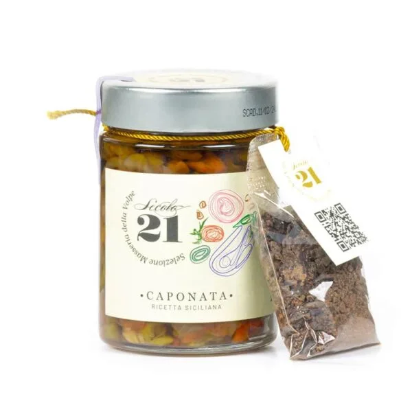 Caponata con cioccolato di Modica